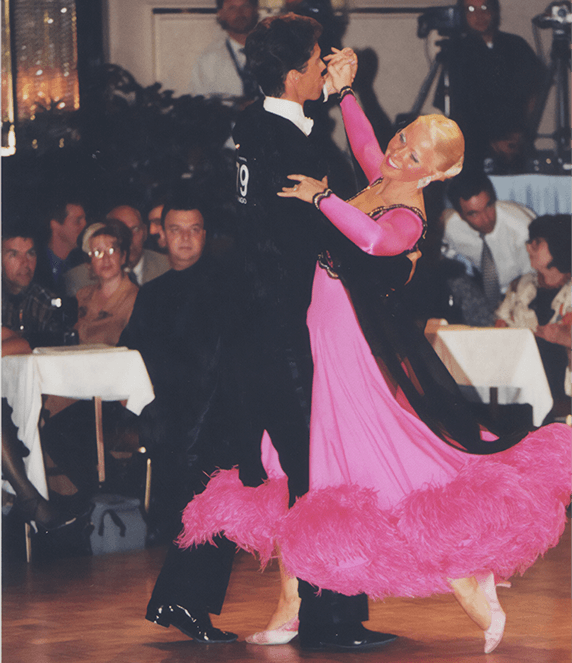 Joe Grondin and wife ballroom dancing